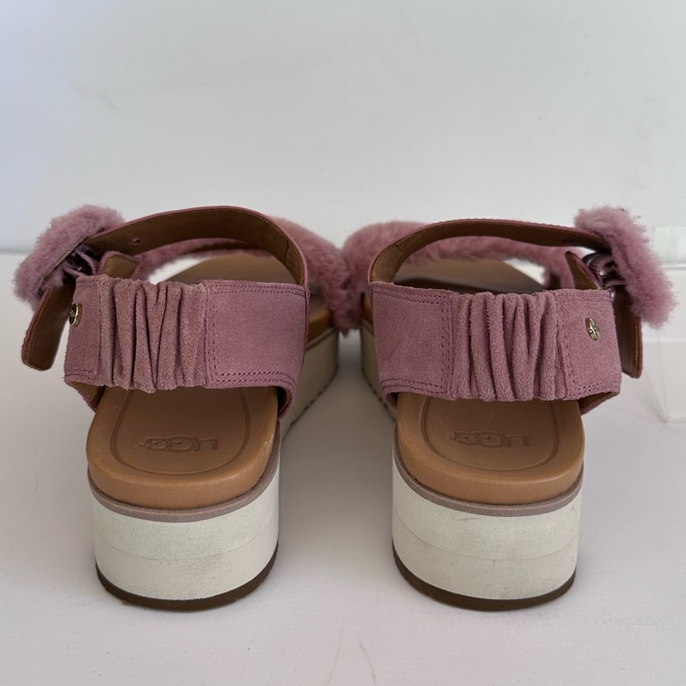 Ugg Australia Le Fluff Chella Slingback Sandals light Pink Size 7 - Picture 6 of 12